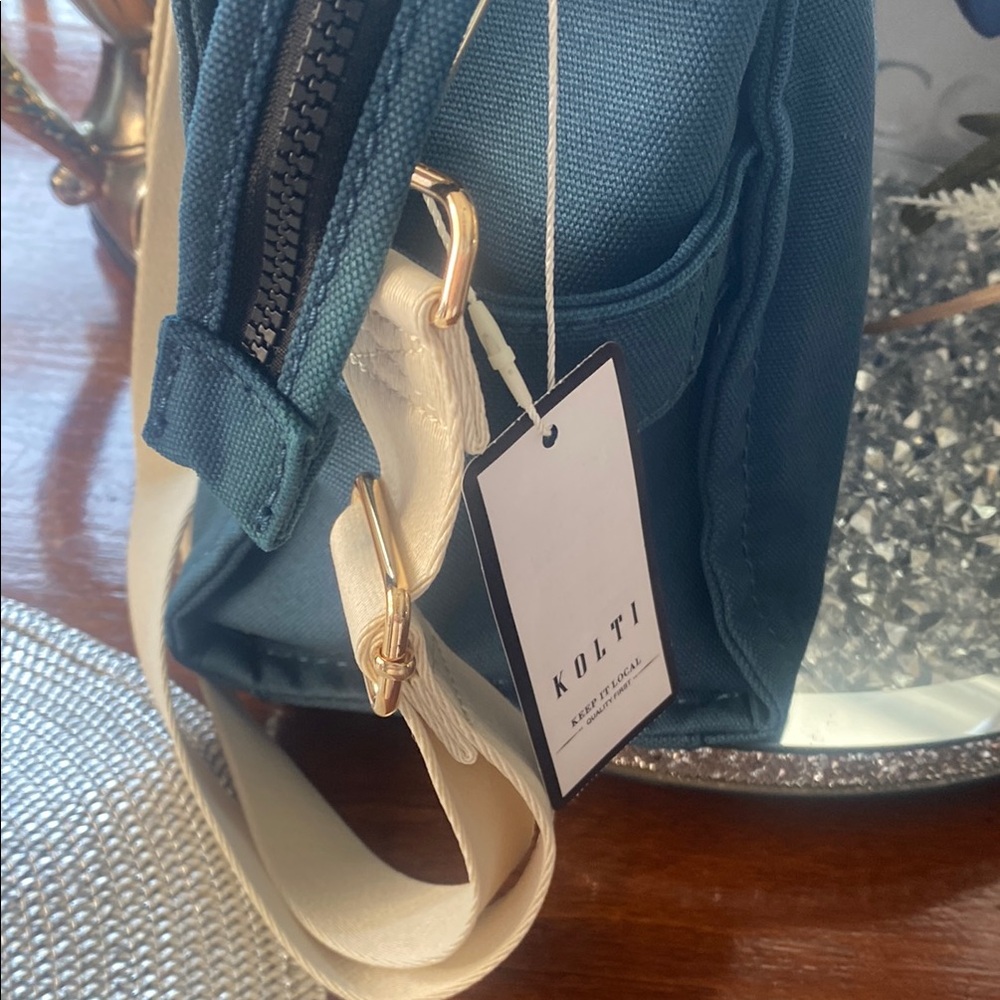 Marc Jacobs Blue and Cream Tote Bag with Elegant Design and cream strap - Picture 2 of 10